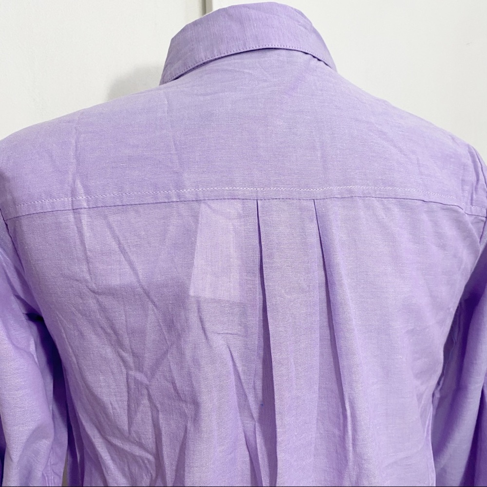 JOAN RIVERS NWT light denim boyfriend shirt XXS - Picture 6 of 9